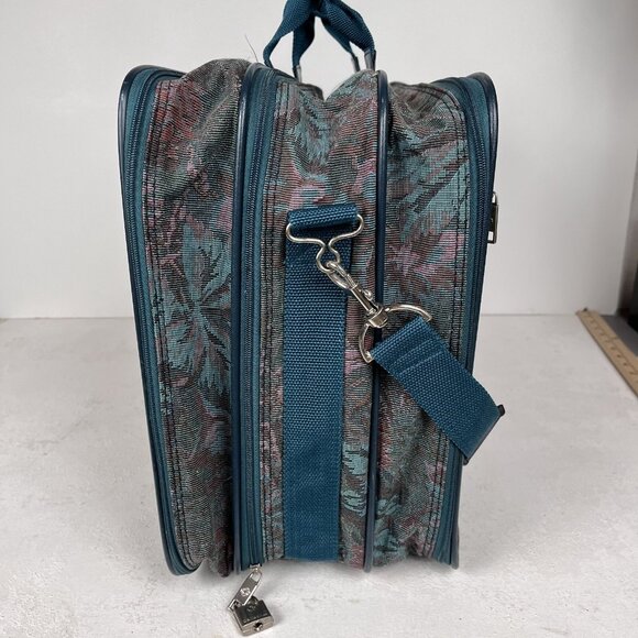 Vintage SAMSONITE PROFILE TAPESTRY (1992) Carry-On Weekender Multi Compartment - Picture 6 of 10